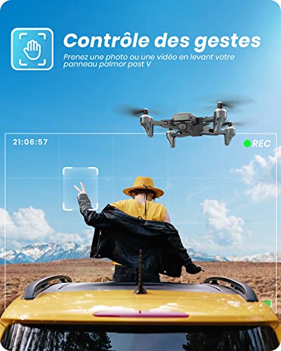 Drone RC, Vol de Trajectoire, Transmission dimage HD, Maintien daltitude à  4 Essieux, Quadricoptère Pliable pour lextérieu