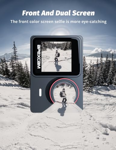 Apexcam Caméra Sport 4K Étanche Action cam WiFi EIS Double Écran Tactile – Image 2