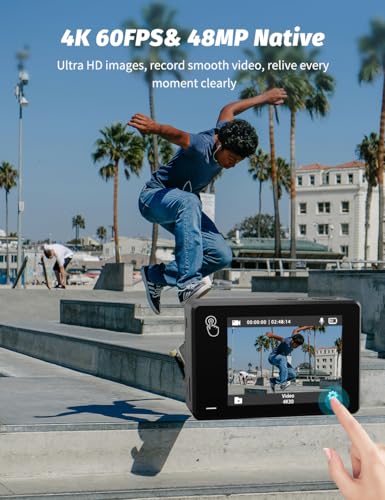 Apexcam Caméra Sport 4K Étanche Action cam WiFi EIS Double Écran Tactile – Image 4