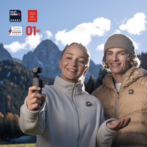 Bundle Créateur DJI Osmo Pocket 4, caméra vlog de Poche avec nacelle, capteur CMOS 1 Pouce et 4K/240 IPS, stabilisation sur 3 Axes, Stockage intégré de 107 Go, émetteur Mic 3 – Image 2