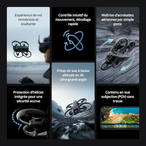 Bundle Fly More DJI Avata 2 (Batterie unique), Drone FPV avec Caméra 4K