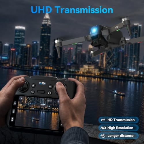 Drone avec caméra 1080P, télécommande à écran LCD de 4,5″, drones RC FPV – Image 2
