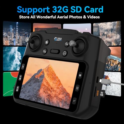 Drone avec caméra 1080P, télécommande à écran LCD de 4,5″, drones RC FPV – Image 3