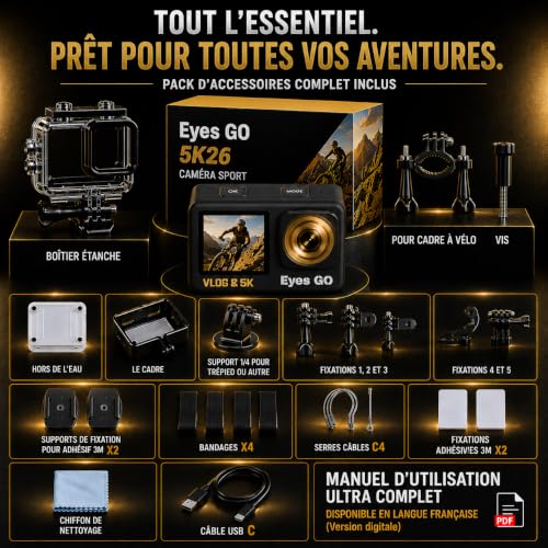 Eyes GO 5K26 Premium - Caméra Sport 5K30FPS 4K60FPS avec Micro-Télécommande – Image 4
