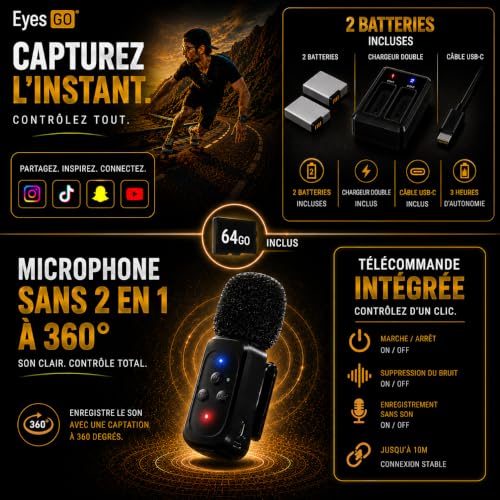Eyes GO 5K26 Premium - Caméra Sport 5K30FPS 4K60FPS avec Micro-Télécommande – Image 5