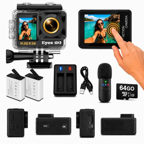 Eyes GO 5K26 Premium - Caméra Sport 5K30FPS 4K60FPS avec Micro-Télécommande