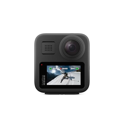 GoPro Max — Caméra d'action Traditionnelle étanche 360 + avec écran Tactile sphérique 5.6K30 vidéo HD 16,6 MP 360 Photos 1080p stabilisation de Diffusion en Direct
