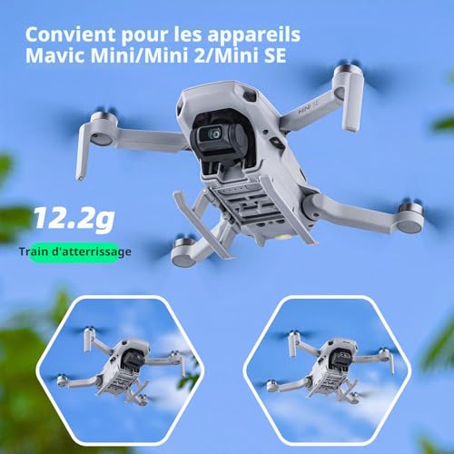 HeiyRC Extensions de train d'atterrissage pour DJI Mini 4K/Mini 2/Mini SE/Mavic Mini drone landing gear, accessoire de rallonge pliable pour les jambes en hauteur – Image 2