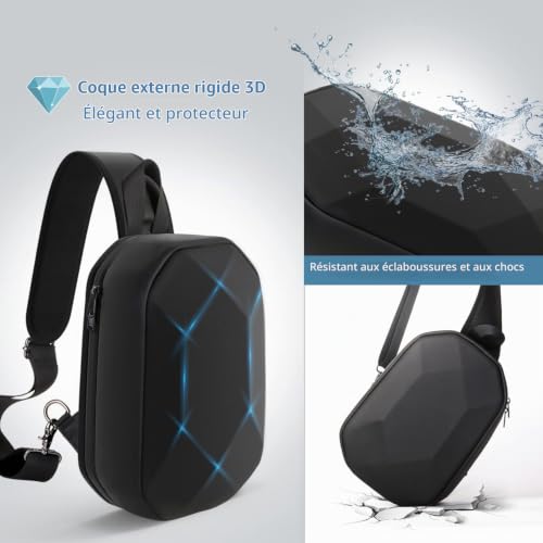 JSVER Sac à Dos pour DJI Mini 3 Pro/Mavic Mini 2, Mini 3 Pro Sac à bandoulière/Étui Portable/Sac de Poitrine pour Les séries DJI Avata, Mini, Mavic et Air,Accessoires - Nior – Image 5