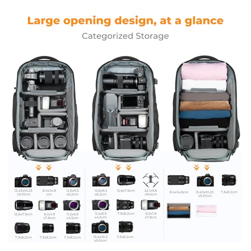 K&F CONCEPT Sac à Dos pour Appareil Photo 30L – Image 2