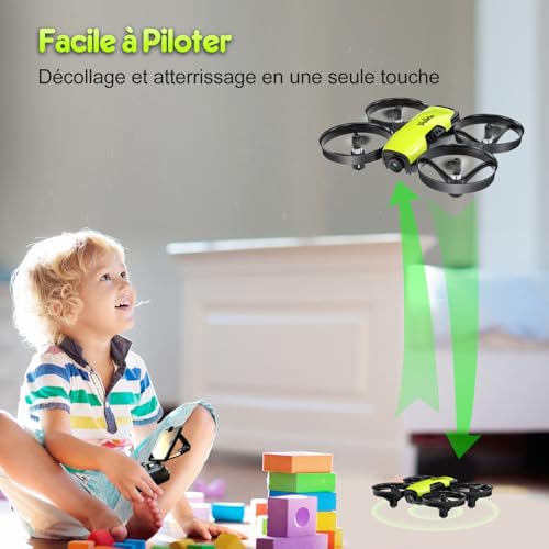 Loolinn | Drone avec Caméra comme Cadeau pour Enfants(8+), Mini Drone Télécommandé avec Vidéo et Photos, Vol Sécurisé, 21 Minutes de Temps de Vol, Trois Piles, Certification C0 (Cadeau pour enfant) – Image 5