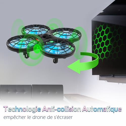 Loolinn | Drone pour Enfant Cadeau - Mini Drone Télécommandé avec Technologie Anti-Collision Automatique/Sûr pour les Enfants/Facile à Piloter/Certification C0 (Cadeau pour Enfants) – Image 4