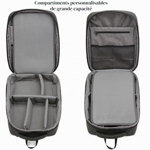 Sac à Dos pour DJI Avata 360, Drone/RC 2/Goggles N3/Goggles 3 Étui Case Bag, DIY Sac de Transport Sacoche de Voyage Étui de Rangement Accessoires pour DJI Avata 360 Combo/Avata 2 Combo – Image 4