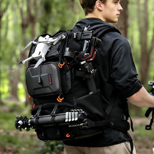 TARION Grand Sac Photo 30L- Professionnel Sac à Dos pour Appareil Photo avec Compartiment Ordinateur Portable 17,3" et Housse Imperméable | Pour Photographe, Randonnée et Voyage – Image 2
